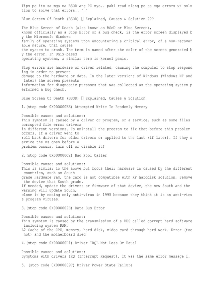 How To Fix Bsod Blue Screen Of Dead Electronic Engineering System Software