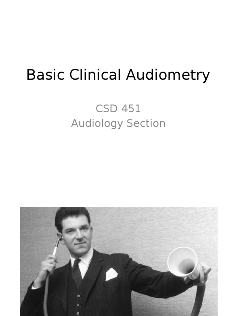 1 - 2014 Basic Clinical Audiometry | PDF | Hearing Loss | Hearing