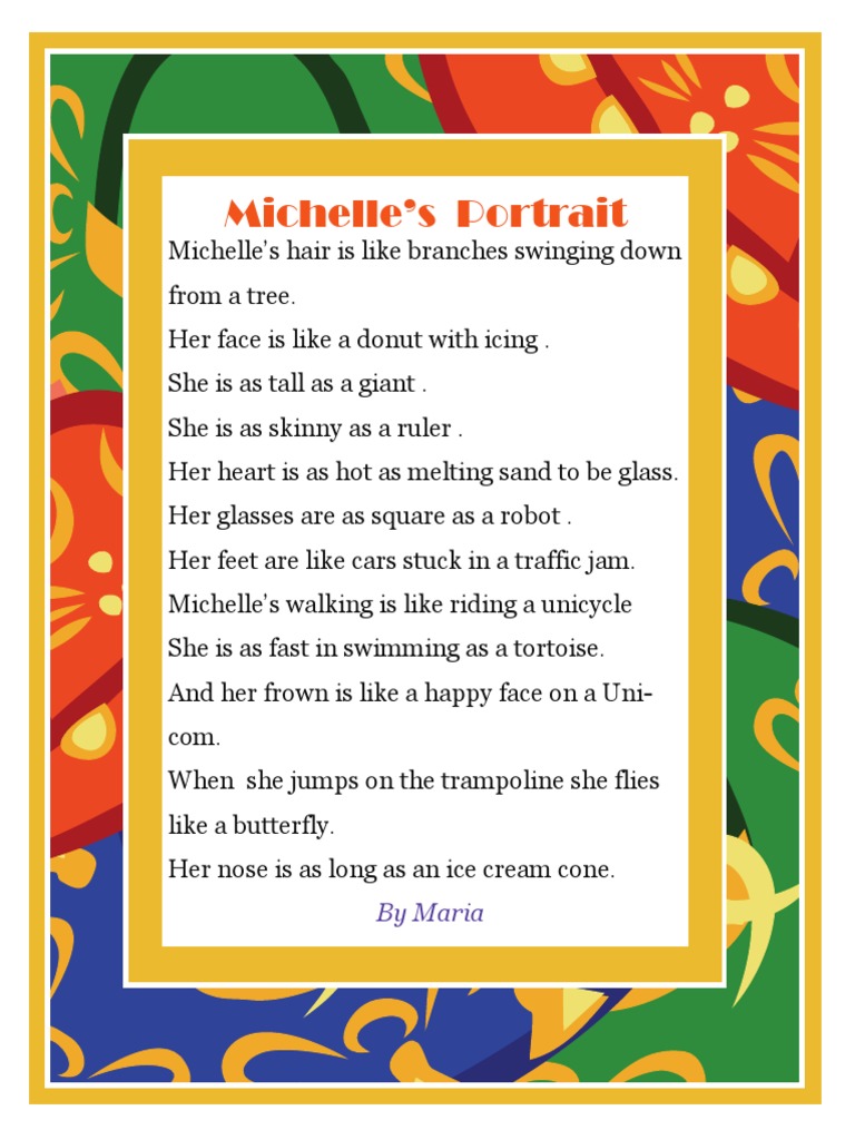 Children's Poetic Portrait of Michelle | PDF