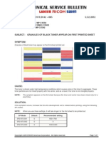 Granules of Black Toner Appear on First Printed Sheet