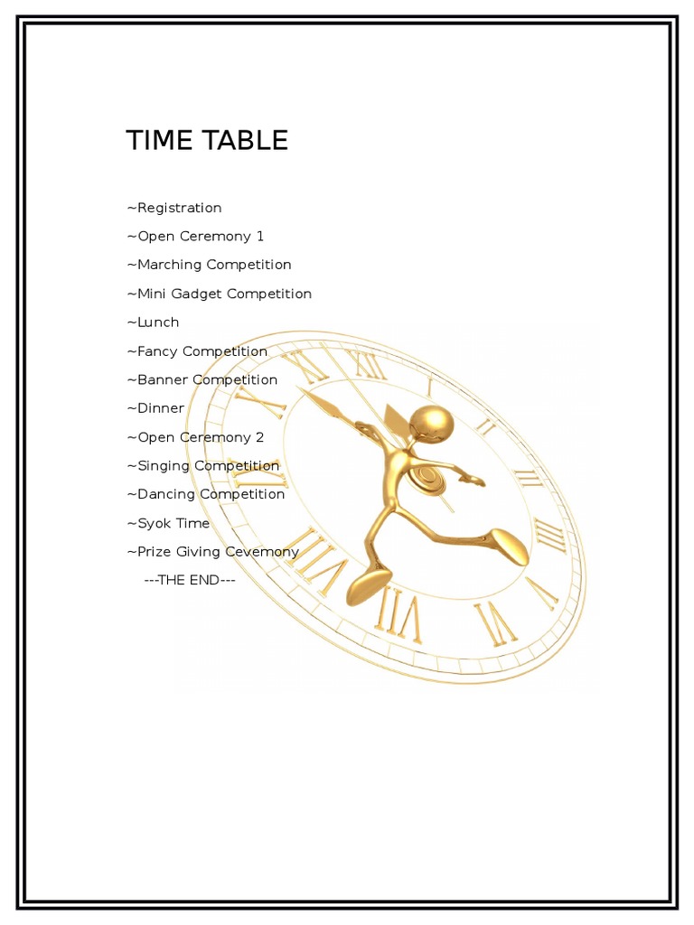 Event Schedule and Competitions | PDF