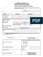 Revalidation and Extension Form