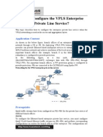 How to Configure the VPLS Enterprise Private Line Service