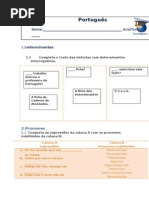 Classes de Palavras Determ. Pron. Adv. Interj. Conjun. .. Ativa-passiva