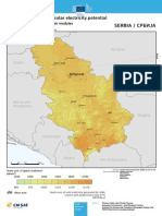 Serbia / Србија: Global irradiation and solar electricity potential