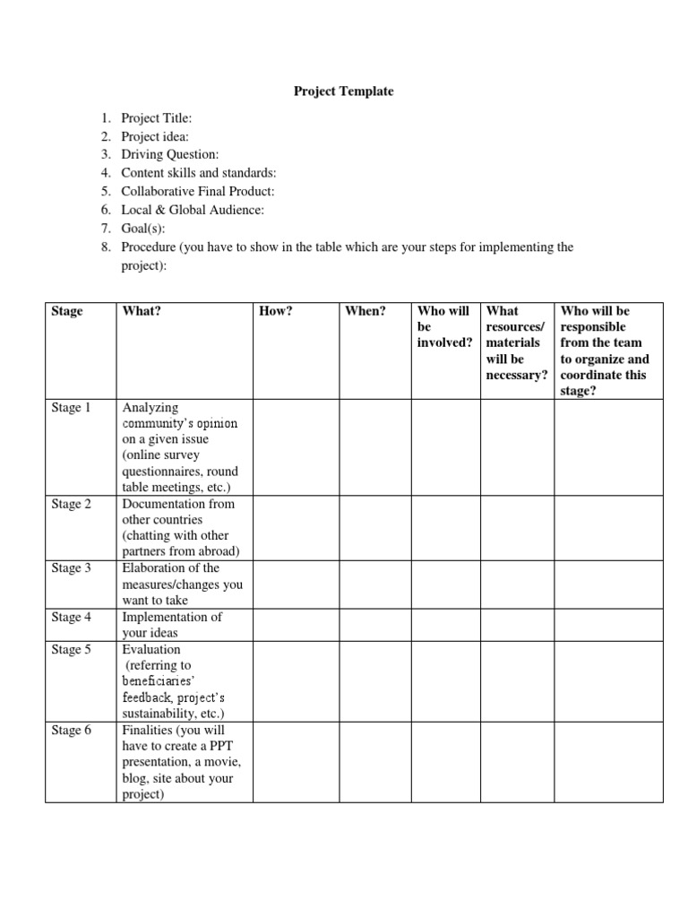 Project Planning Template Guide | PDF