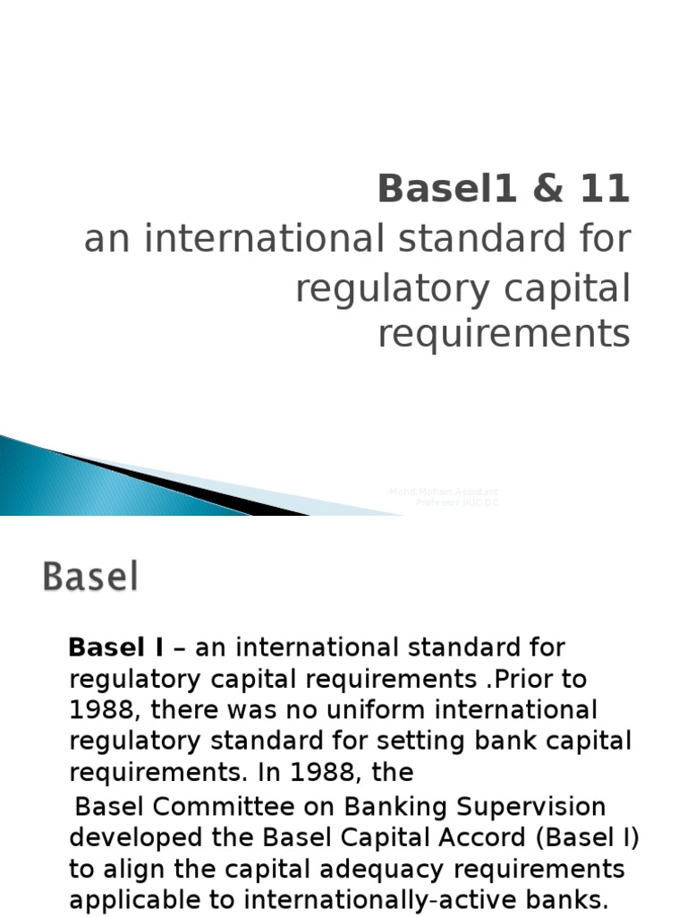 Basel1 Capital Requirement Tier 1 Capital