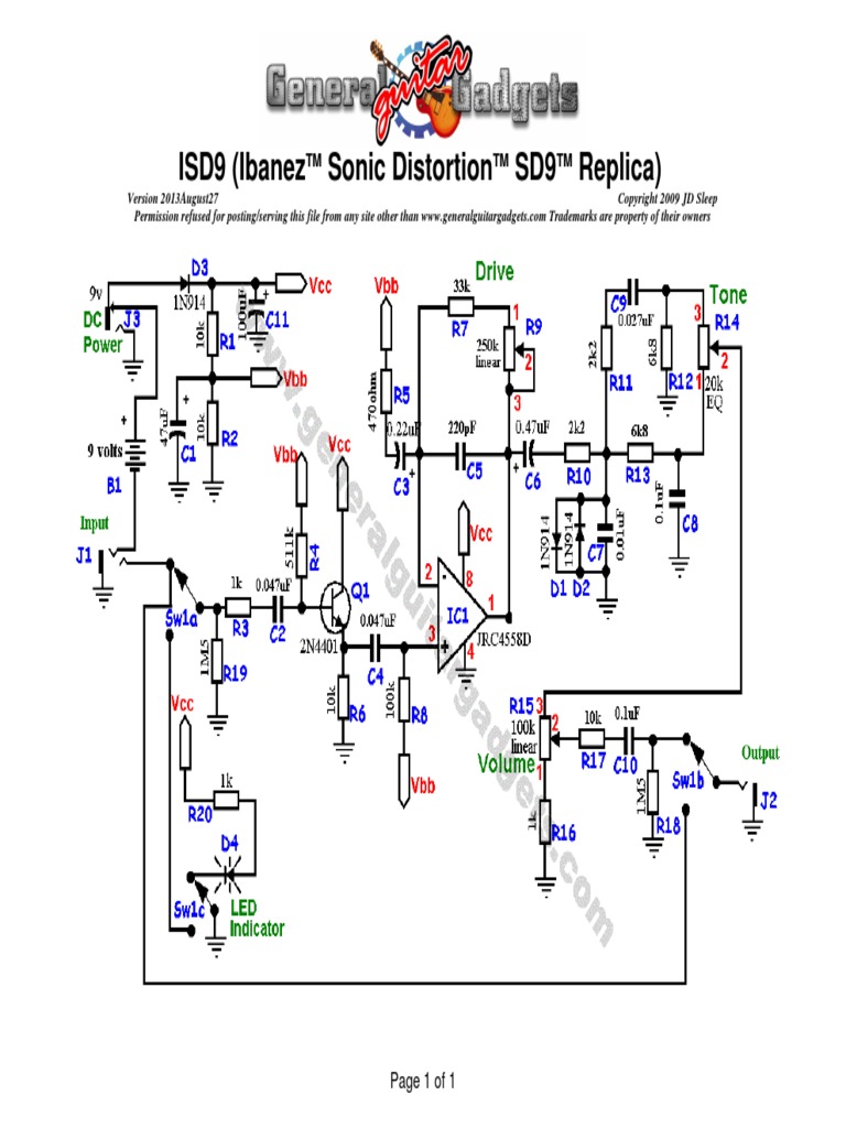 ISD9 Ibanez Sonic Distortion Replica | PDF