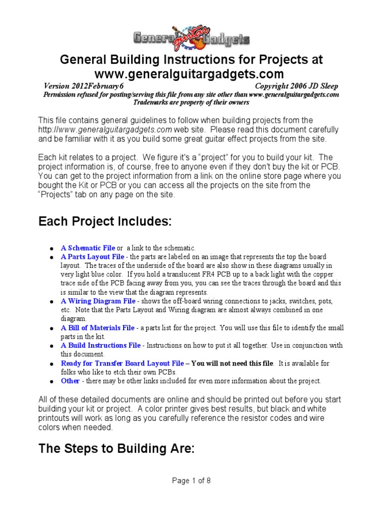 GGG General Instruct | PDF