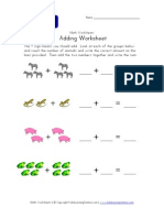 Adding Worksheet Animals