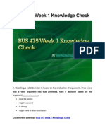 BUS 475 Week 1 Knowledge Check