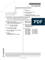 European Patent Specification: Steel - A Low Alloy High Strength Composition