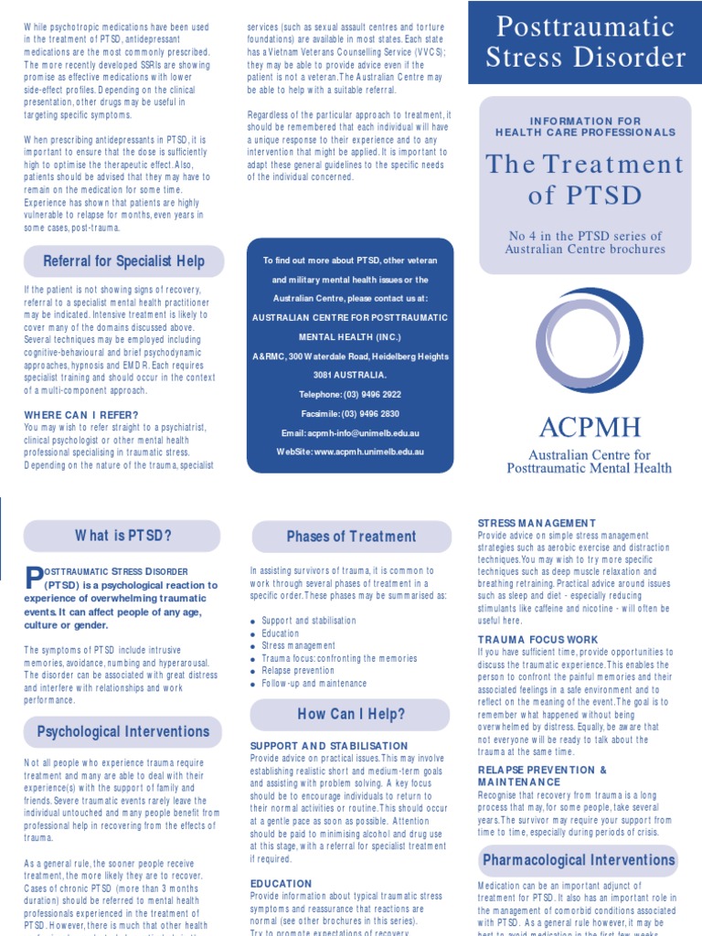PTSD Treatment Guidelines for Professionals | PDF | Psychological ...
