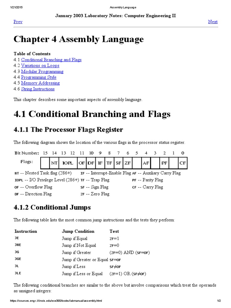 Assembly Language PDF | PDF