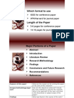 Which Format To Use: IEEE For Conference Paper APA/Harvard For Journal Paper