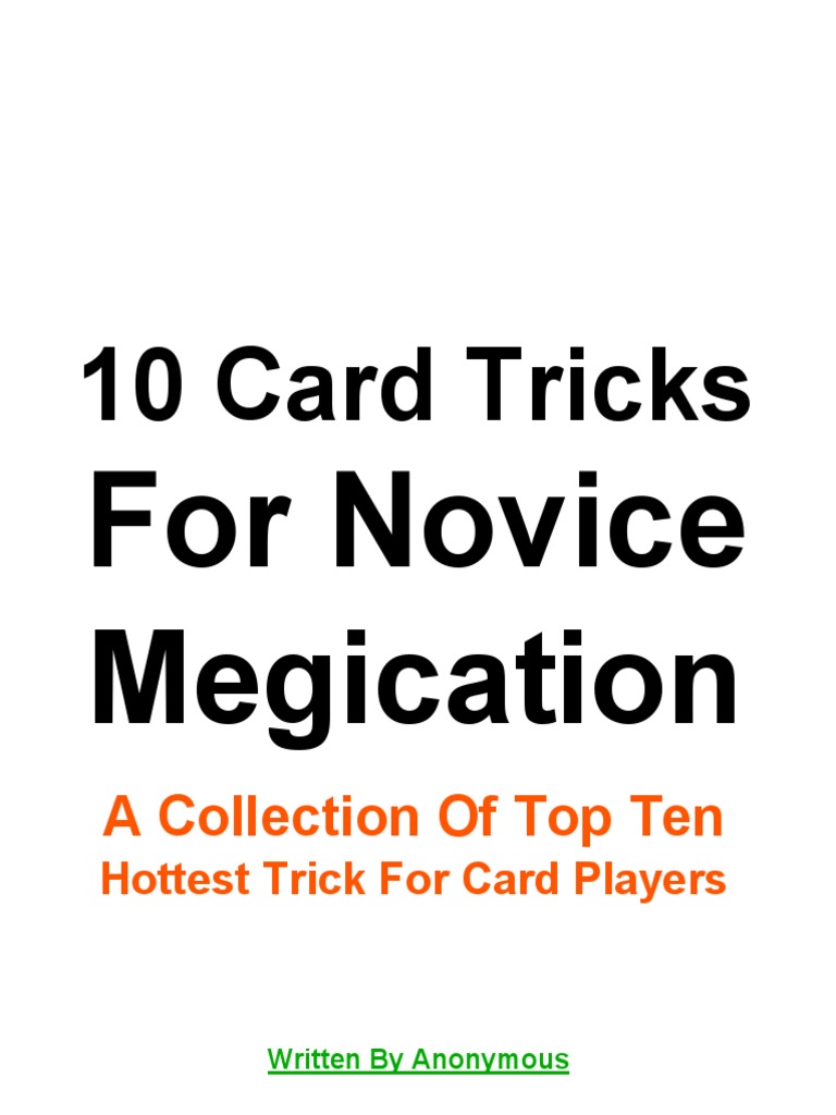 Beginner Card Tricks Guide | PDF | Playing Cards | Tabletop Games