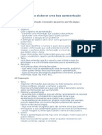 Dicas Para Elaborar Uma Boa Apresentação