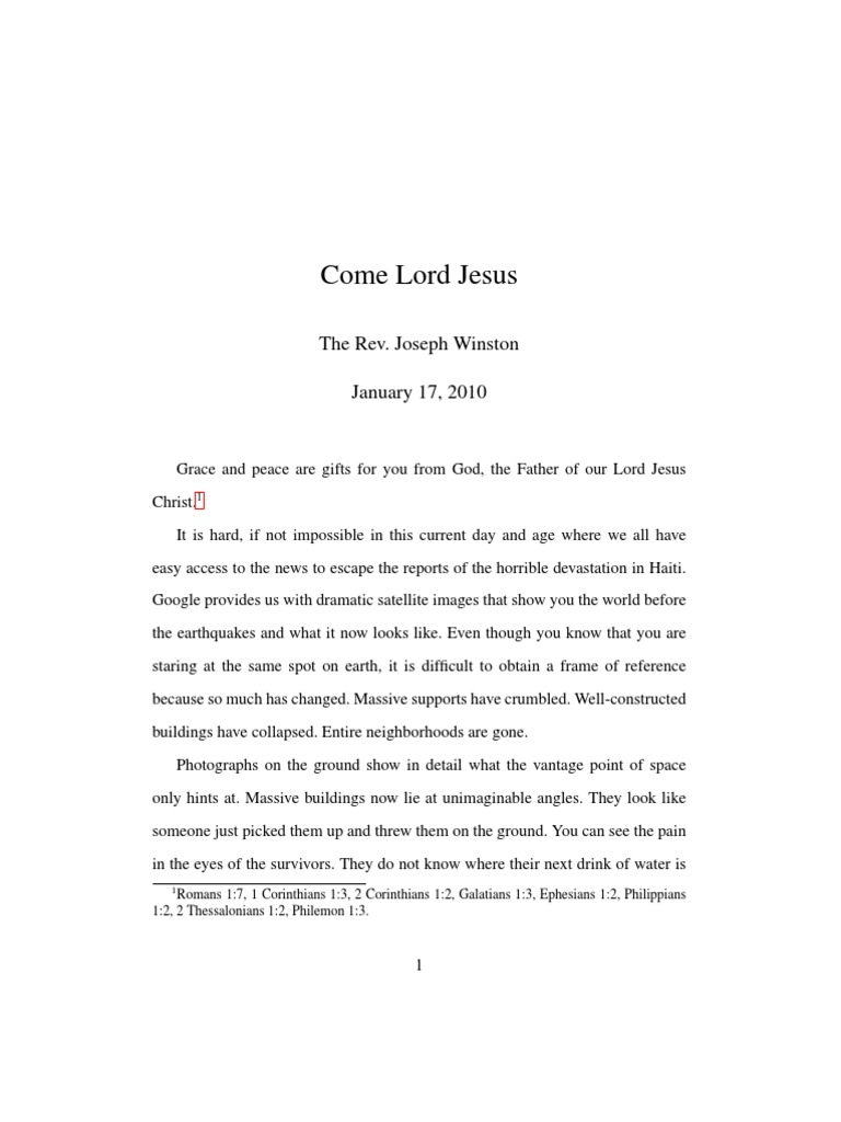 Come Lord Jesus PDF Gospel Of John Jesus