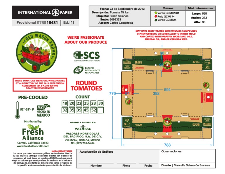 GCMI Color Guide for Tomato Packaging | PDF | Technology & Engineering