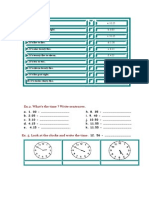 Ex.2. What's The Time ? Write Sentences