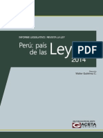 INFORME LEGISLATIVO PERÚ: PAÍS DE LAS LEYES 2014
