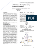 Design of A Wide Band RF Amplifier Using Scattering Parameters