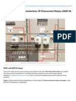 Applications and Characteristics of Overcurrent Relays ANSI 50 51