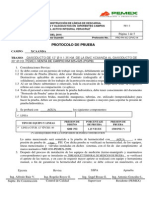 Protocolo para Pruebas Hidrostaticas para Ductos de Hidrocarburos