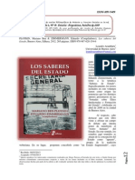 Aramburu, Leandro (2013) Reseña.plotkin&Zimmermann.los Saberes Del Estado