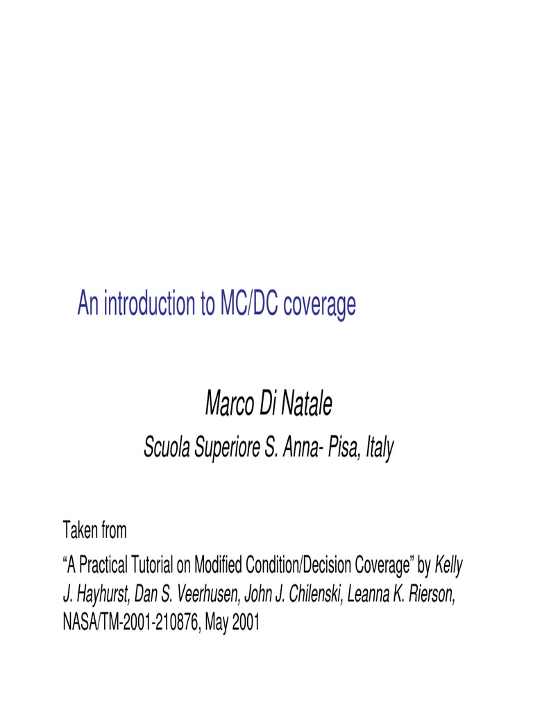 Introduction to MC/DC Coverage Testing | PDF | Control Flow | Source Code