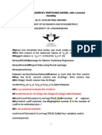 Rcodes Markov Switching Model