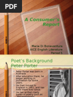 Download A Consumers Report Poetry Analysis by Maria Carolina Di Bonaventura SN253359681 doc pdf