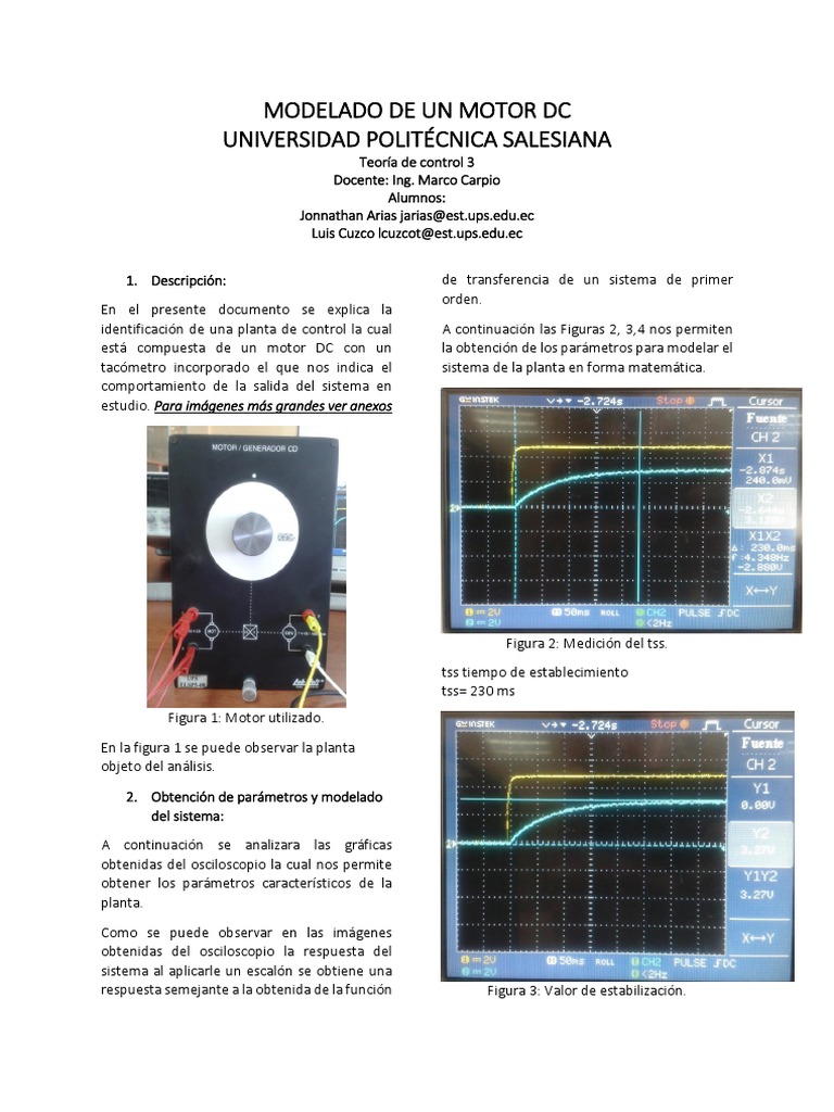 Modelado de Un Motor Dc