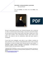 Descartes: Modernidade, Contemporaneidade e Posteridade