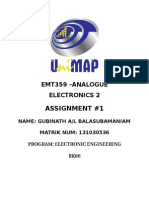 Assignment #1: Emt359 - Analogue Electronics 2