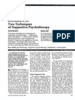 Two Techniques of Supportive Psychotherapy - Paul Ian Steinberg