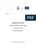 Raportul Comitetului European Asupra Drepturilor Sociale În România - Ianuarie 2015 - Introducere Generală
