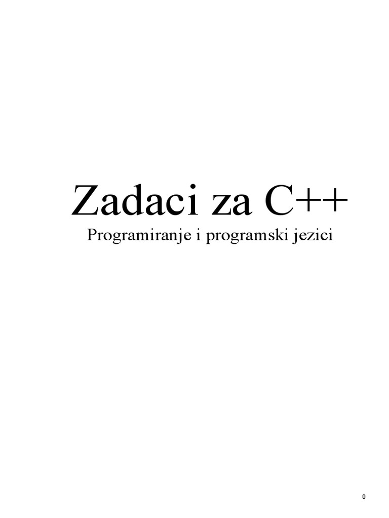 Zadaci CPP, Neka Zadaca | PDF