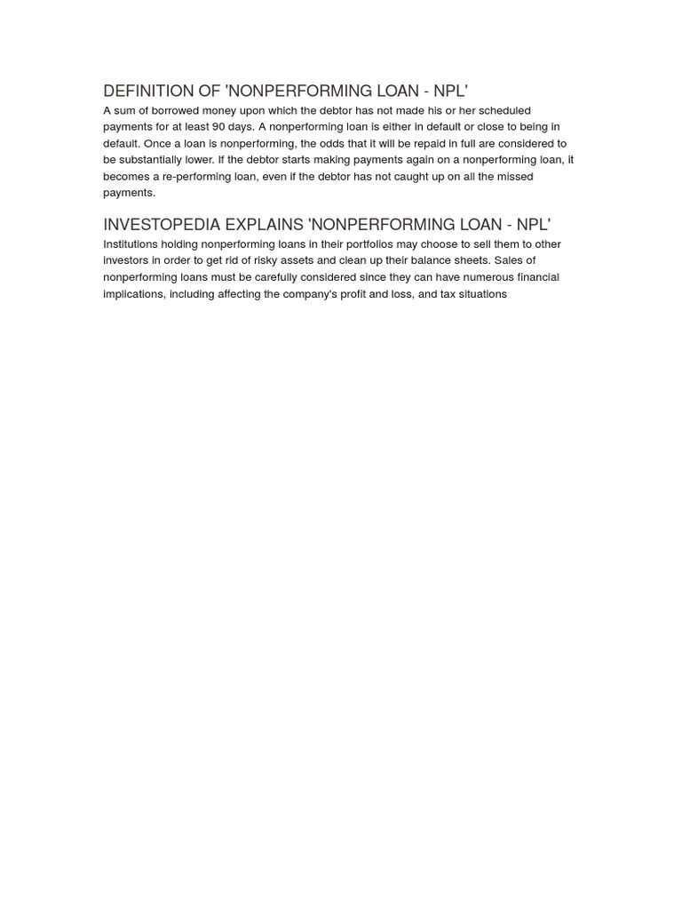 NPL | PDF