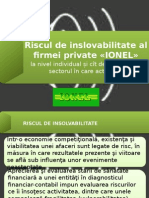 Riscul de Inslovabilitate Al Firmei Private IONEL-Demici Ana FB 129