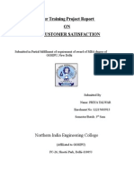 Summer Training Project Report ON Customer Satisfaction: Northern India Engineering College