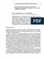 Simulation of Heavy Metal Effect On Fresh-Water Ecosystems in Mesocosms and Estimation of Water Body Self-Purification Properties