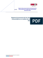 Reporte de presencia de las Asociaciones de Consumidores en medios de comunicación. Diciembre 2014