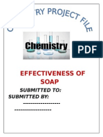 Effectiveness of Soap: Submitted To: Submitted By