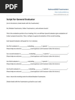 Script General Evaluator and Checklist