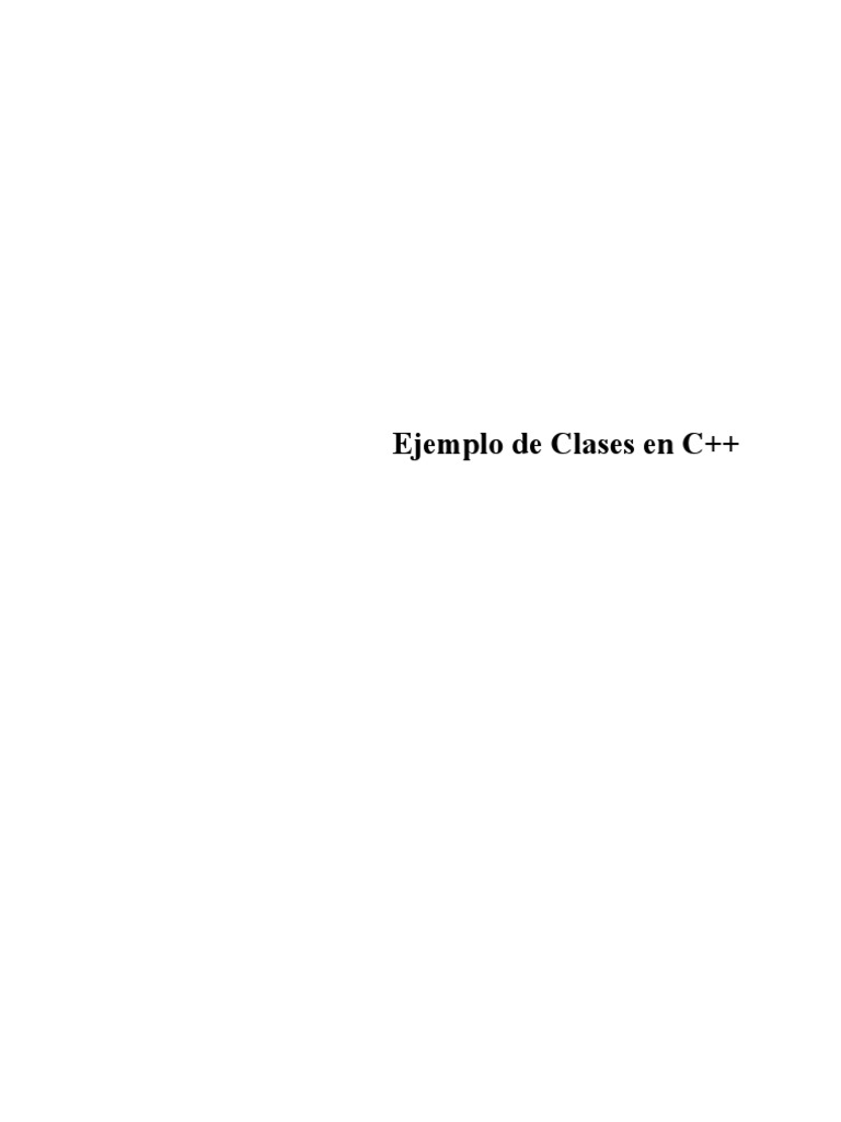 Guía de Clases en C++ | PDF | Software de microordenador | C