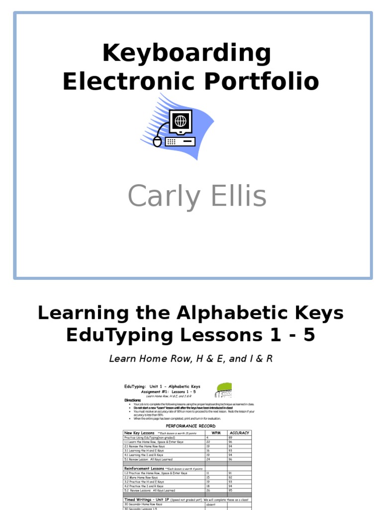 Keyboarding Skills Progress Report | PDF | Writing | Text