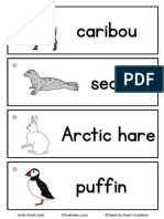 Caribou Seal Arctic Hare Puffin: Arc$c Word Cards ©clipart by Aisne's Crea$ons