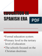 Education in Spanish Era Resti