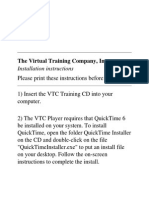 Instructions VTC